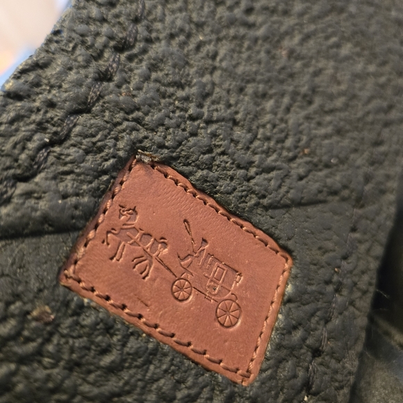 Coach Authentic Harvey Mens 7.5D Black Leather Shearling Lined Ankle Boots - Picture 9 of 15